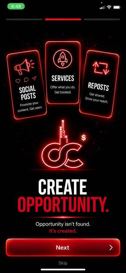 Create opportunity screen